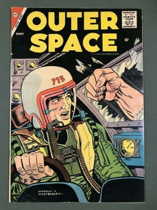 Rare 1958 Charlton Outer Space 18 Classic Pilot Attacked Cover