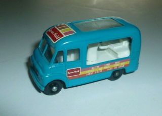 Vtg 1960’s Lesney Matchbox 47 Ice Cream Canteen Lyons Maid Diecast Reg Wheel