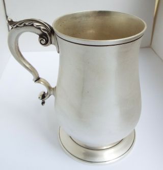 Handsome Lrge Heavy 434g English Antique 1962 Solid Sterling Silver Pint Tankard