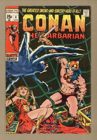 Conan The Barbarian (marvel) 4 1971 Vg 4.  0