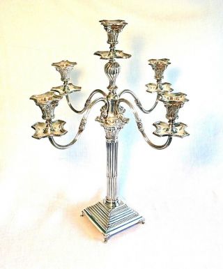 Elegant,  Regal Solid Sterling Silver Candelabra,  5 Candle,  1911 Grams For $899.