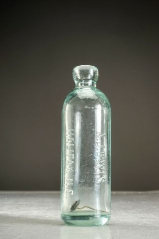 Antique A.  J.  Davis Soda Halifax Nova Scotia Glass Hutchinson Bottle