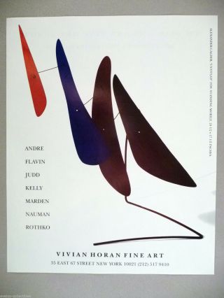 Alexander Calder Art Gallery Exhibit Print Ad - 1990
