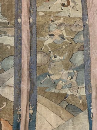 4.  19th C Chinese Silk Embroidery Kesi Kossu Panel Tapestry Textile Figure 10