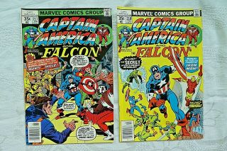 Captain America Marvel Comics,  217 & 218,  2 Pizzazz Issues,  1978.  Ungraded