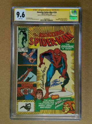 Spiderman 259 - Cgc Ss 9.  6 - Signed By Ron Frenz,  Rubinstein - Key Book