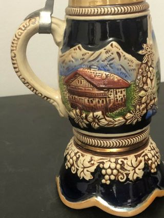 Edelweiss Musical Beer Stein Swiss Musical Movement Large 3