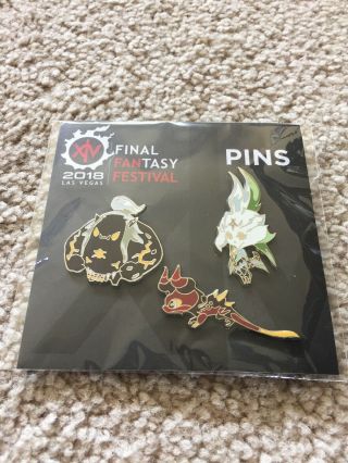 Final Fantasy Xiv 2018 Fan Festival Primals Pin Set -