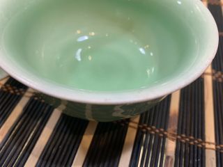 chinese antique porcelain Green Bowl Pair 2