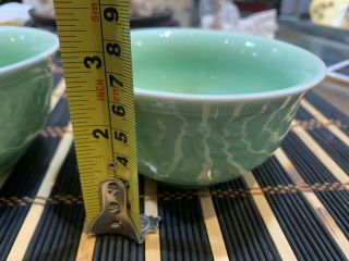 chinese antique porcelain Green Bowl Pair 8