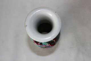 peranakan straits vase Chinese famille rose antique porcelain pottery signed 6