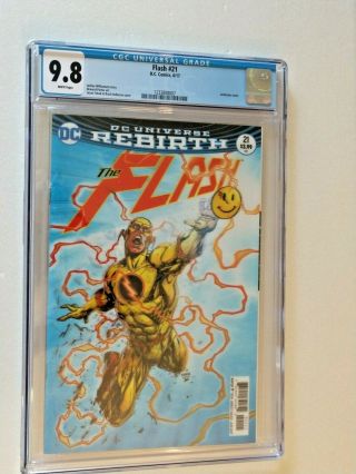 Dc Comics Dc Universe Rebirth The Flash 21 Cgc 9.  8 Lenticular Cover