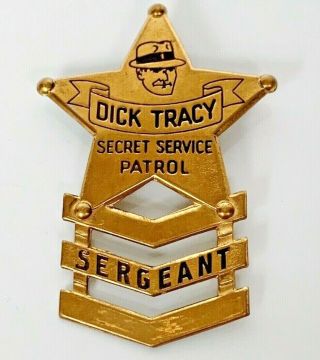 Vintage Dick Tracy Secret Service Patrol Sergeant Star Badge 1930s Cool