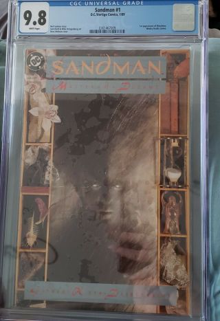 Sandman 1 Cgc 9.  8 White Pages 1st Morpheus Mckean Cover