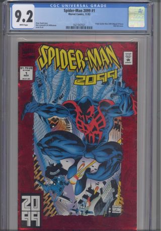 Spider - Man 2099 1 Cgc 9.  2 1992 Marvel Al Williamson Cover Foil Cover: Frame