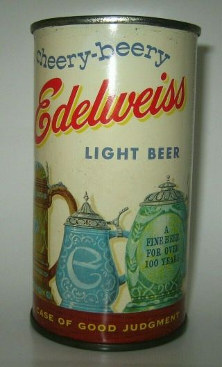 Old Cheery Beery Edelweiss Flat Top Beer Can Chicago,  Illinois
