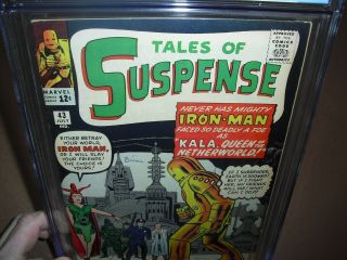 Tales of Suspense 43 CGC 7.  0 from 1963 Iron Man Marvel Comics not CBCS 3