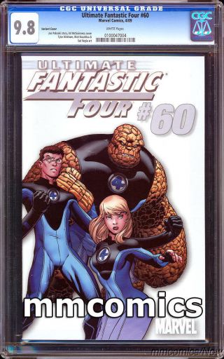 Ultimate Fantastic Four 60 1:100 Mcguinness White Variant Cgc 9.  8