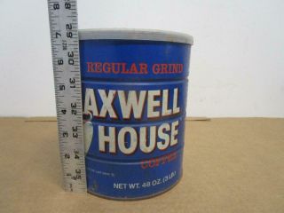 VINTAGE NOS 1960 ' s MAXWELL HOUSE REGULAR GRIND COFFEE 48 OZ CAN 2