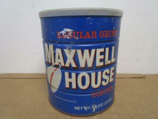 VINTAGE NOS 1960 ' s MAXWELL HOUSE REGULAR GRIND COFFEE 48 OZ CAN 5