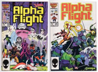 Alpha Flight 33 & 34 Set 1st Full Appearance Lady Deathstrike Wolverine X - Men