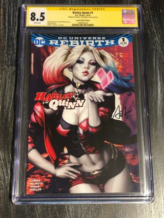 Harley Quinn 1 Artgerm Variant Cover Cgc Ss 8.  5 Signed By Artgerm (oct 2016,  Dc)