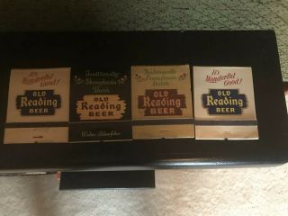Set Of Four Different Large Old Reading Beer Match Book Packs