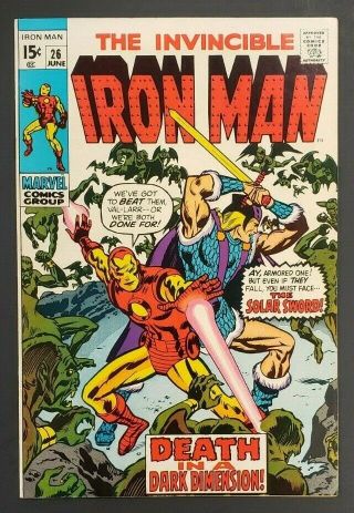 1970 June No.  26 Marvel Comic Book The Invincible Iron Man 15 Cents Cs1