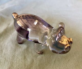 Hippo Prochaska Hand Blown Glass/borosilicate Crystal 24kt Mother 