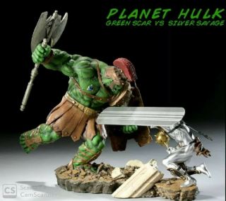 Sideshow Exclusive - Planet Hulk Green Scar Vs Silver Surfer