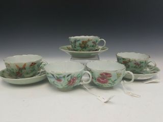 A Group Chinese Antique Porcelain Cups And Saucers.