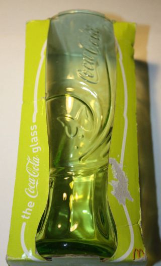 Coca - Cola Green Butterfly 2010 Mcdonalds Glass W / Box