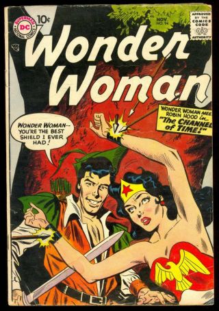 Wonder Woman 94 10 Cent Robin Hood Cover Channel Of Time 1957