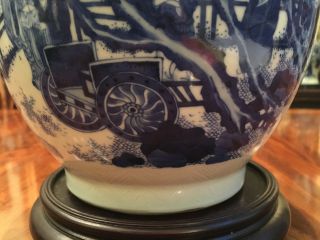 An and Rare Chinese Ming Transitional Style Blue and White Jar. 7