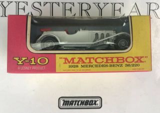 Matchbox Yesteryear Y10 - 2 - 5 1928 Mercedes Benz 36 - 220 In Orig Type F Box
