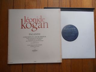 Paganini / L.  Kogan Violin - A.  Mytnik Piano Lp Columbia Fcx 402 Dowel Spine Ed.  1 Ex