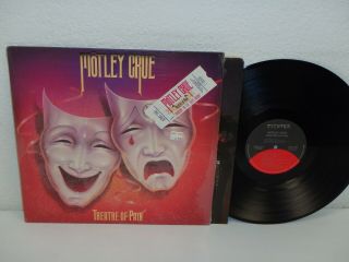 Motley Crue Theatre Of Pain 1985 Lp Elektra 60418 In Shrink W/lyrics Sweet Home