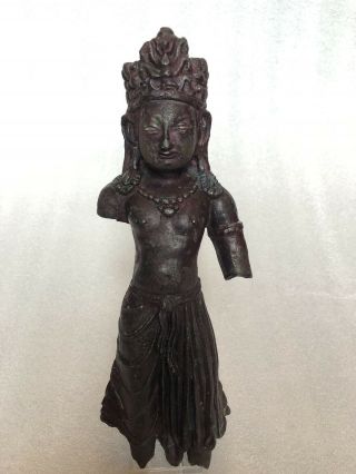 An Ancient Swat Valley Style Bronze Figure Of A Bodhisattva - Buddha,  Tibetan