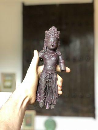An ancient Swat Valley style bronze figure of a Bodhisattva - Buddha,  Tibetan 3