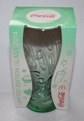 Coca - Cola Mcdonald´s Limited Edition Green Glass 2014 W/original Box