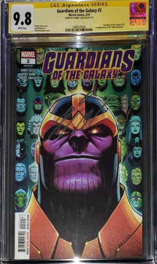Guardians Of The Galaxy 2 (1st Dark Guardians) Cgc Ss 9.  8 Signed Cates