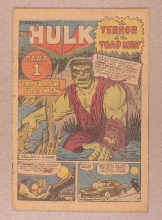 Incredible Hulk (1st Series) 2 1962 Coverless 0.  3