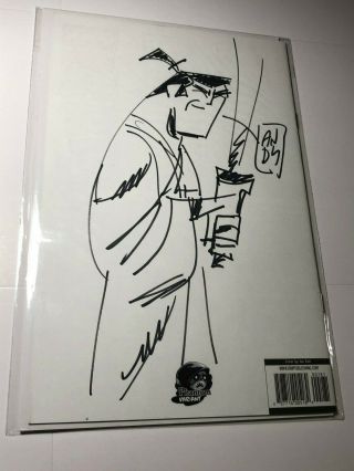 Samurai Jack 1 W/ Sketch Of Aku Andy Suriano Vf/nm And Program Guide Eccc 2014