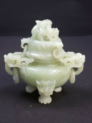 Wonderful Antiques Chinese Carved Jade Burner
