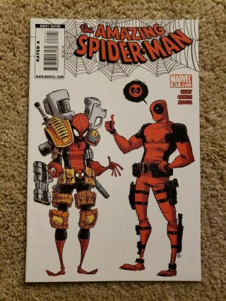 Spider - Man 611 Marvel 2009 Skottie Young Cover 1st Print Deadpool