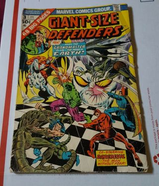 Giant - Size Defenders (1975) 3 1st App Korvac - Mvs Intact Low Grade