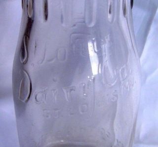 Vintage Half Pint Milk Bottle - St.  Louis Dairy Co.  - St.  Louis,  Mo. 2