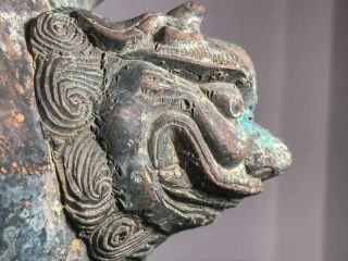Antique Chinese Bronze or Copper Vessel Censer 2