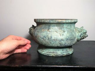 Antique Chinese Bronze or Copper Vessel Censer 3