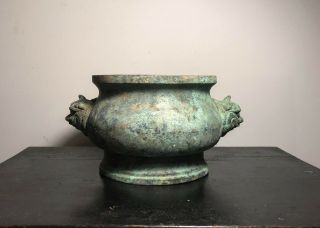 Antique Chinese Bronze or Copper Vessel Censer 4